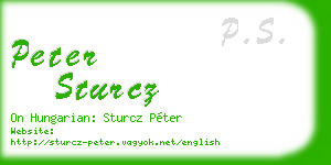 peter sturcz business card